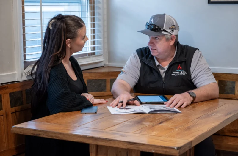 Customer Service talking with a customer